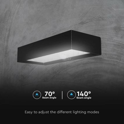 LED Päikesepaneeliga seinavalgusti koos anduriga LED/6W/3,7V IP65 4000K 3000 mAh must
