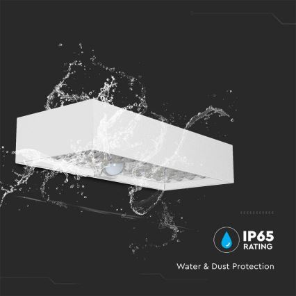 LED Päikesepaneeliga seinavalgusti koos anduriga LED/6W/3,7V IP65 4000K 3000 mAh valge