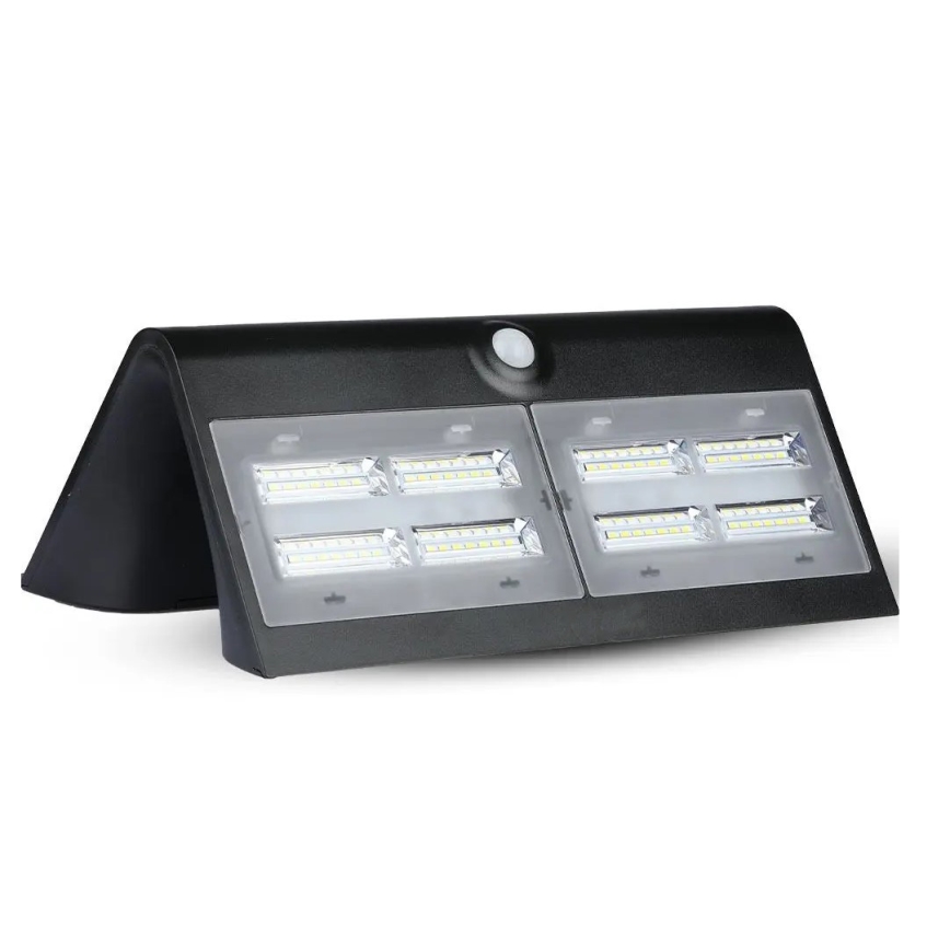 LED Päikesepaneeliga seinavalgusti koos anduriga LED/7W/3,7V 4000K IP65 must