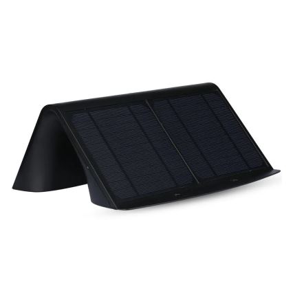 LED Päikesepaneeliga seinavalgusti koos anduriga LED/7W/3,7V 4000K IP65 must