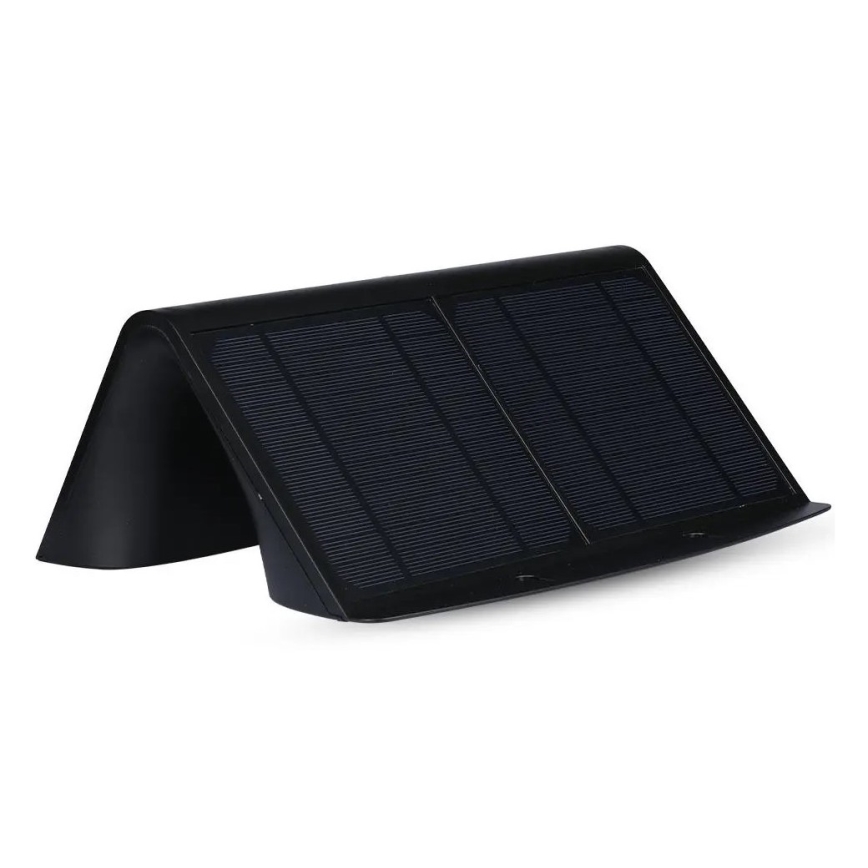 LED Päikesepaneeliga seinavalgusti koos anduriga LED/7W/3,7V 4000K IP65 must