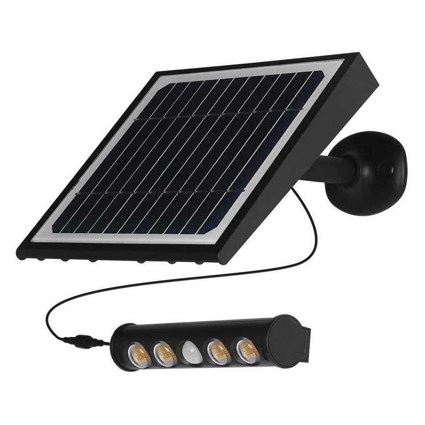 LED Päikesepaneeliga seinavalgusti koos anduriga LED/8W/3,7V IP65 6000K 4000 mAh