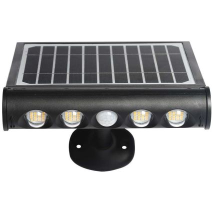 LED Päikesepaneeliga seinavalgusti koos anduriga LED/8W/3,7V IP65 6000K 4000 mAh