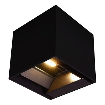 LED Päikesepaneeliga seinavalgusti koos anduriga LED/9W/3,7V 3000/4000/5000K 2600 mAh IP65 must