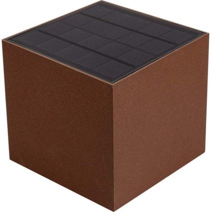 LED Päikesepaneeliga seinavalgusti koos anduriga LED/9W/3,7V IP65 4000K pruun