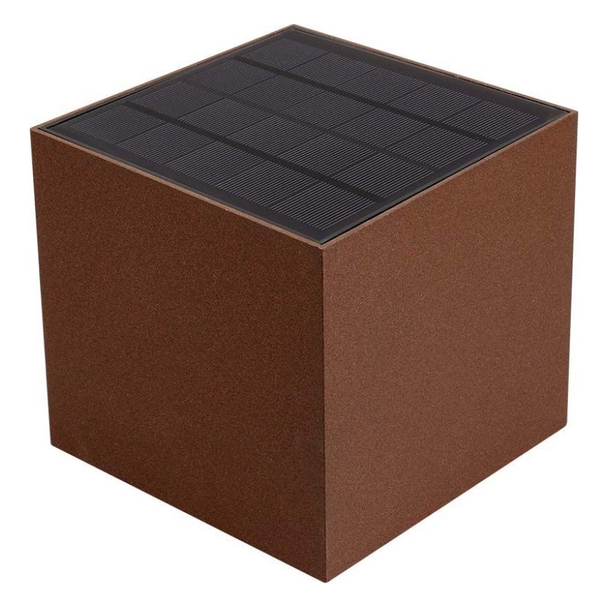LED Päikesepaneeliga seinavalgusti koos anduriga LED/9W/3,7V IP65 4000K pruun