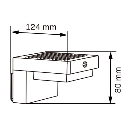 LED Päikesepaneeliga seinavalgusti koos anduriga MALI LED/4,5W/3,7V 2000 mAh IP44 must