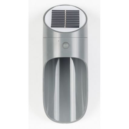 LED Päikesepaneeliga seinavalgusti koos anduriga PALESA LED/1W/3,7V IP65 1800 mAh hall