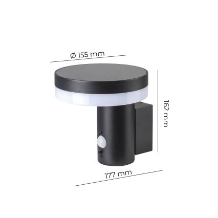 LED Päikesepaneeliga seinavalgusti koos anduriga SOLARIS3 LED/5,5W/3,7V 4000K IP44 2600 mAh