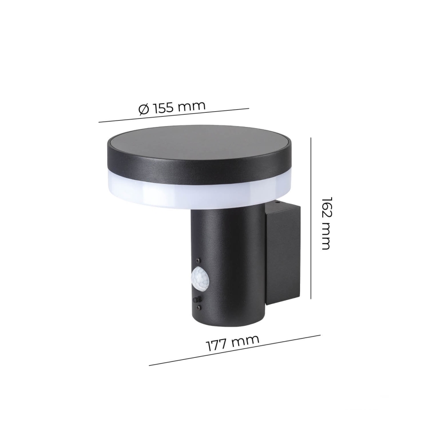 LED Päikesepaneeliga seinavalgusti koos anduriga SOLARIS3 LED/5,5W/3,7V 4000K IP44 2600 mAh