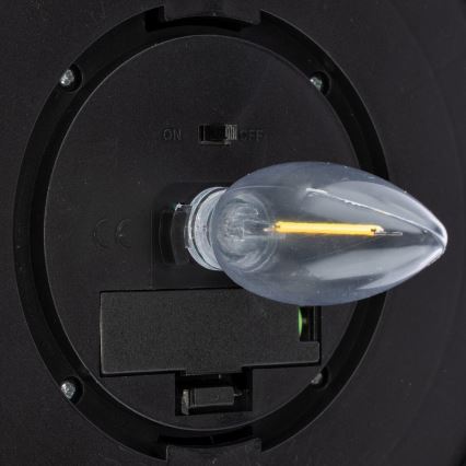 LED Päikesepaneeliga seinavalgusti LED/0,5W/1,2V 600 mAh IP44 must