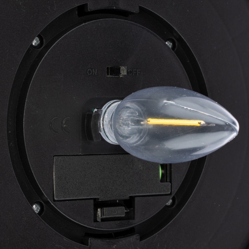 LED Päikesepaneeliga seinavalgusti LED/0,5W/1,2V IP44 must