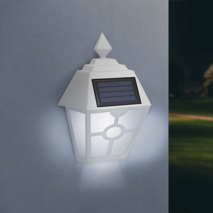 LED Päikesepaneeliga seinavalgusti LED/1,2V 600mAh IP44 valge