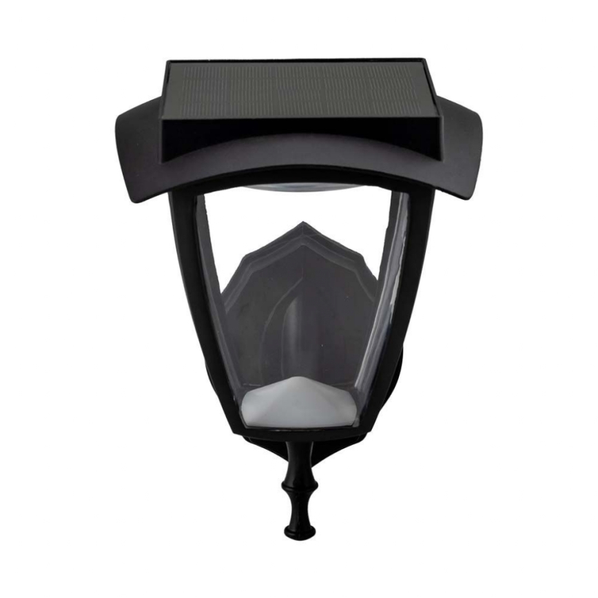 LED päikesepaneeliga seinavalgusti LED/2W/3,7V 3000/6000K IP65 2200 mAh must
