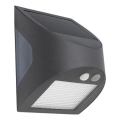 LED päikesepaneeliga seinavalgusti liikumisanduriga LED/3W/3,7V 3000/4000K 1200 mAh IP54 antratsiit