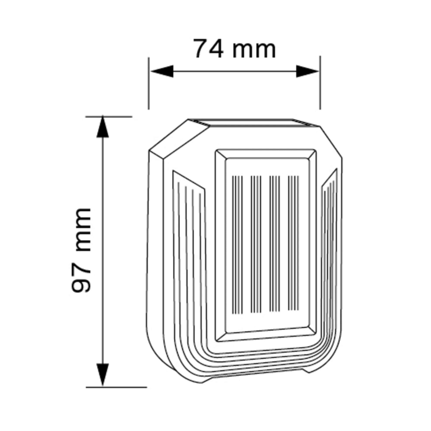 LED Päikesepaneeliga seinavalgusti LUCE LED/1,2V 400 mAh IP44