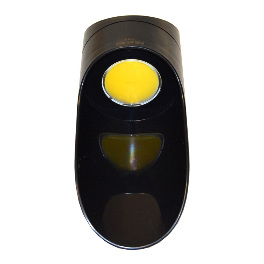 LED Päikesepaneeliga seinavalgusti PALESA LED/1W/3,7V IP65 1800 mAh must