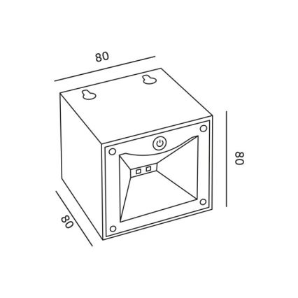 LED päikesetoitega seinavalgusti anduriga QUERK LED/1,2V 3000/4000K IP54 800 mAh