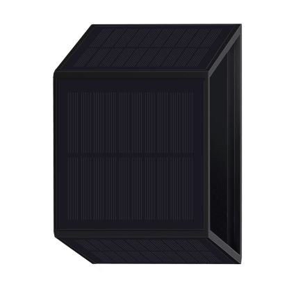 LED Päikesepaneeliga seinavalgusti WINGS LED/2W/1300 mAh 3,7V 6000K IP54 must