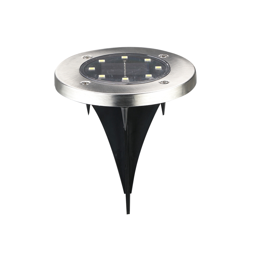 LED Päikesepaneeliga sissesõiduteevalgusti SOLLY LED/1,2V 6500K d. 11,5 cm 300 mAh IP44 matt kroom