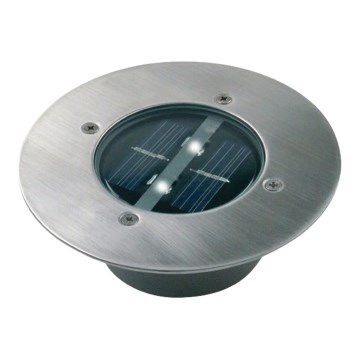 LED Päikesepaneeliga süvistatav valgusti anduriga LED/0,12W/2xAAA IP67 roostevaba rõngas