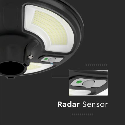 LED Päikesepaneeliga tänavalamp koos anduriga LED/10W/3,2V 6500K IP65 25000 mAh + kaugjuhtimispult