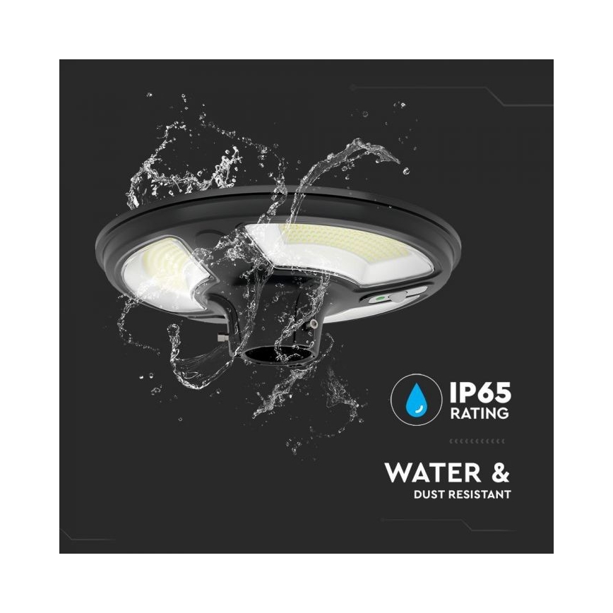 LED Päikesepaneeliga tänavalamp koos anduriga LED/10W/3,2V IP65 4000K 15000 mAh + kaugjuhtimispult