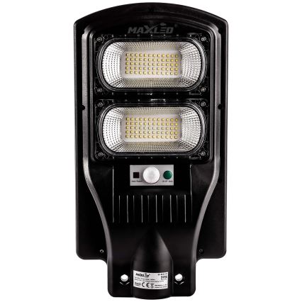 LED Hämardatav päikesepaneeliga tänavavalgusti koos anduriga LED/120W/6V 6500K IP65 must + kaugjuhtimispult