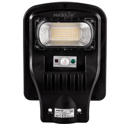 LED Hämardatav päikesepaneeliga tänavavalgusti koos anduriga LED/150W/6V 6500K IP65 must + kaugjuhtimispult