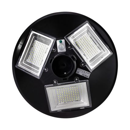 LED Hämardatav päikesepaneeliga tänavavalgusti koos anduriga LED/15W/6V 11000 mAh 6500K IP65 must + kaugjuhtimispult