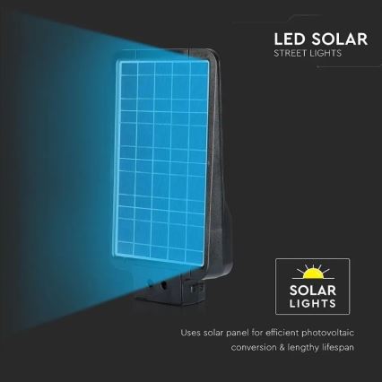LED Päikesepaneeliga tänavalamp koos anduriga LED/15W/7,4V 4000K IP65 10800 mAh
