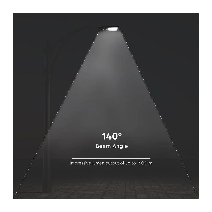 LED Päikesepaneeliga tänavalamp koos anduriga LED/15W/7,4V 4000K IP65 10800 mAh