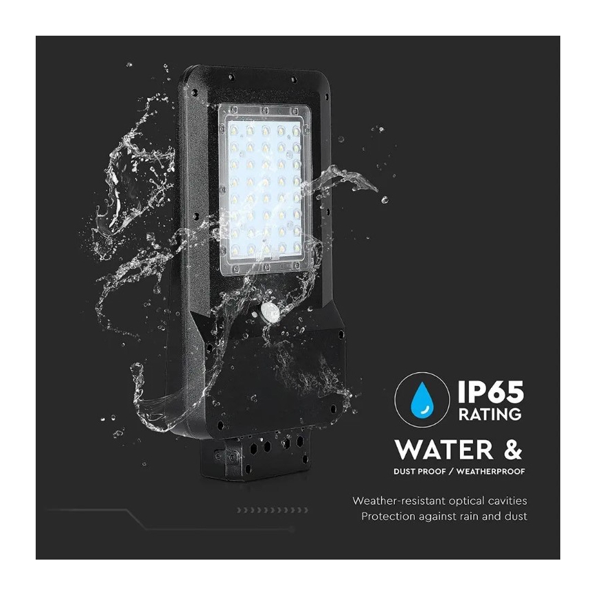 LED Päikesepaneeliga tänavalamp koos anduriga LED/15W/7,4V 4000K IP65 10800 mAh