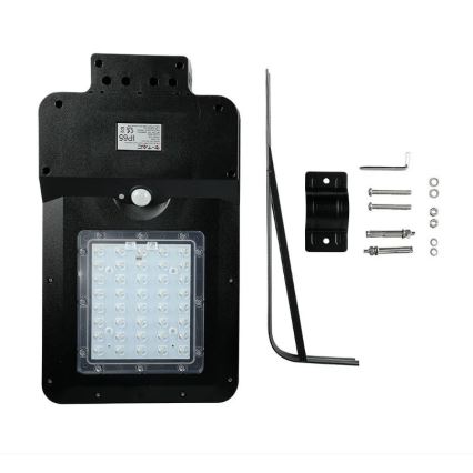 LED Päikesepaneeliga tänavalamp koos anduriga LED/15W/7,4V 6000K IP65 10800 mAh