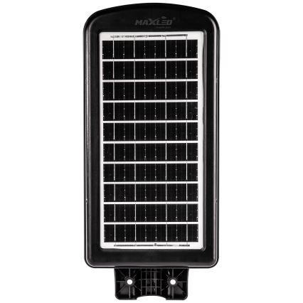 LED Hämardatav päikesepaneeliga tänavavalgusti koos anduriga LED/180W/6V 6500K IP65 must + kaugjuhtimispult