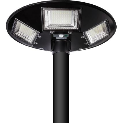 LED Hämardatav päikesepaneeliga tänavavalgusti koos anduriga LED/22W/6V 18000 mAh 6500K IP65 must + kaugjuhtimispult