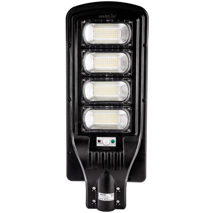 LED Hämardatav päikesepaneeliga tänavavalgusti koos anduriga LED/240W/6V 6500K IP65 must + kaugjuhtimispult