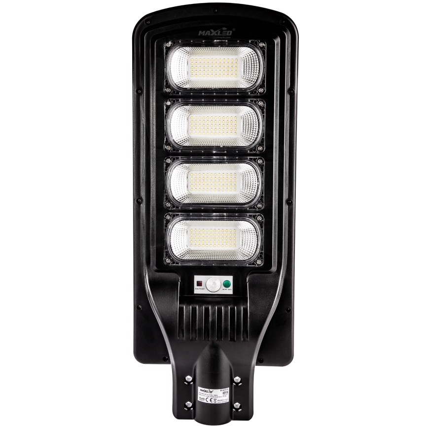 LED Hämardatav päikesepaneeliga tänavavalgusti koos anduriga LED/240W/6V 6500K IP65 must + kaugjuhtimispult