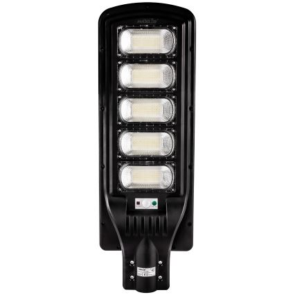 LED Hämardatav päikesepaneeliga tänavavalgusti koos anduriga LED/300W/6V 6500K IP65 must + kaugjuhtimispult