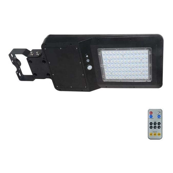 LED Päikesepaneeliga tänavalamp koos anduriga LED/40W/9,6V IP65 6000K 12000 mAh + kaugjuhtimispult