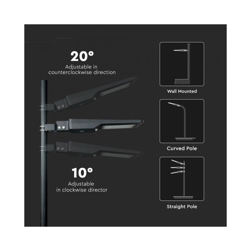 LED Päikesepaneeliga tänavalamp koos anduriga LED/40W/9,6V IP65 6000K 12000 mAh + kaugjuhtimispult