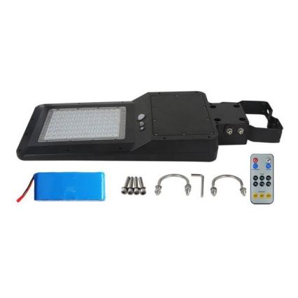 LED Päikesepaneeliga tänavalamp koos anduriga LED/40W/9,6V IP65 6000K 12000 mAh + kaugjuhtimispult