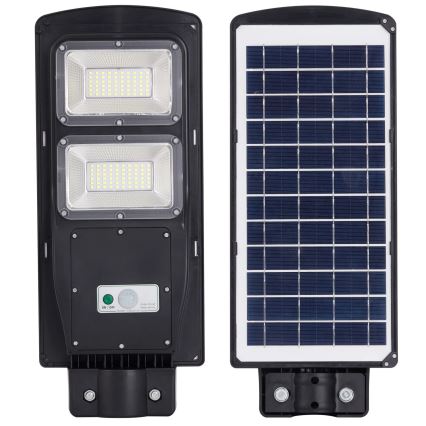 LED Päikesepaneeliga tänavalamp koos anduriga STREET 2xLED/6W/3,2V 12000 mAh IP65 + kaugjuhtimispult