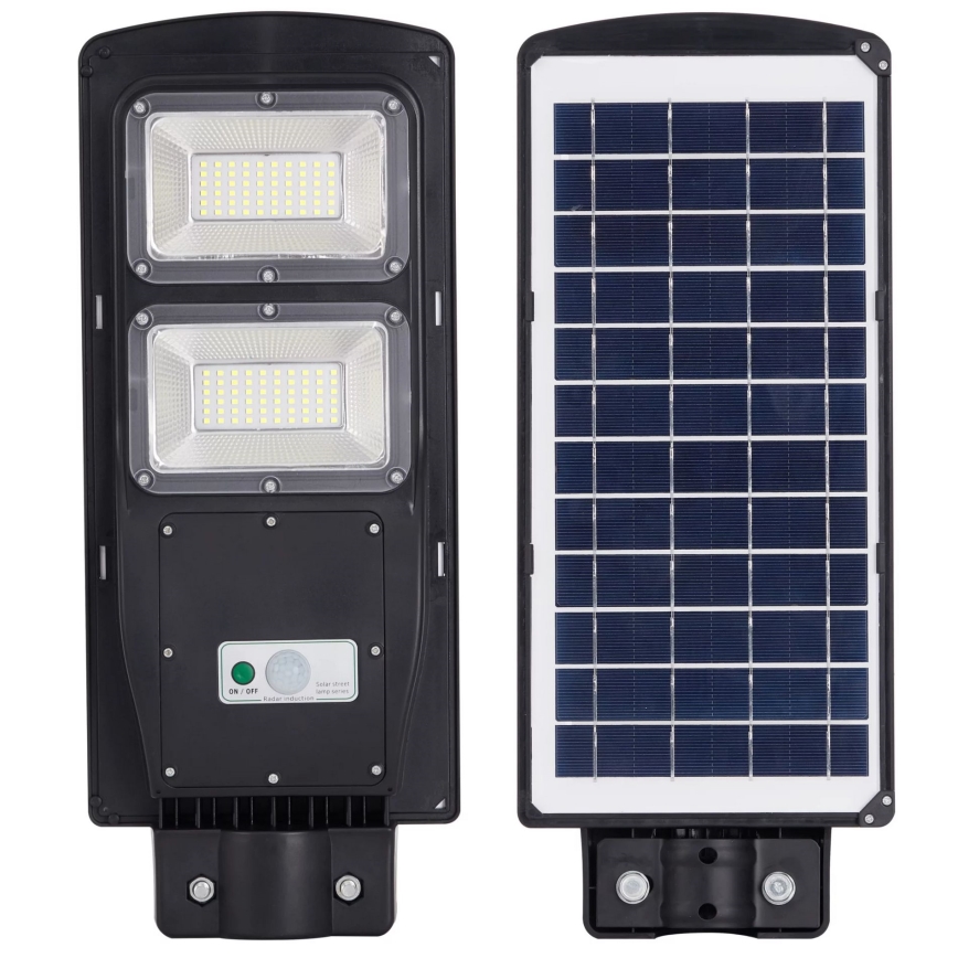 LED Päikesepaneeliga tänavalamp koos anduriga STREET 2xLED/6W/3,2V 12000 mAh IP65 + kaugjuhtimispult