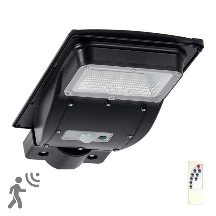 LED Päikesepaneeliga tänavalamp koos anduriga STREET LED/3W/3,2V 5000 mAh IP65 + kaugjuhtimispult