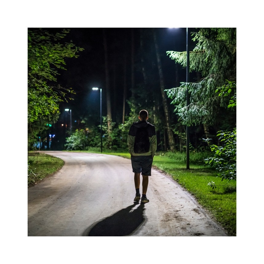 LED Hämardatav päikesepaneeliga tänavalamp koos liikumis- ja hämardusanduriga URBI LED/8W/3,2V 6500K IP54 + kaugjuhtimispult