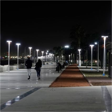 LED Päikesepaneeliga tänavalamp liikumisanduriga LUVIA LED/15W/3,2V 4000K IP54 5400 mAh + kaugjuhtimispult