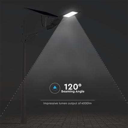 LED Hämardatav päikesepaneeliga tänavalamp SAMSUNG CHIP LED/50W/6,4V 4000K IP65 30000 mAh + kaugjuhtimispult