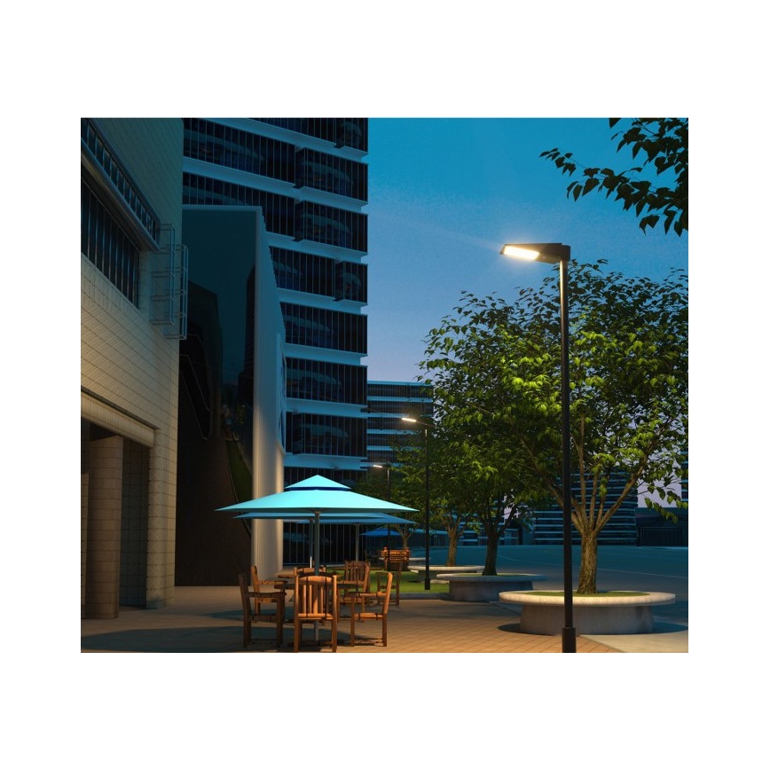 LED hämardatav päikesepaneeliga tänavavalgusti anduriga STREET LED/30W/9,6V 3000/4000K 6000 mAh IP65 + kaugjuhtimispult