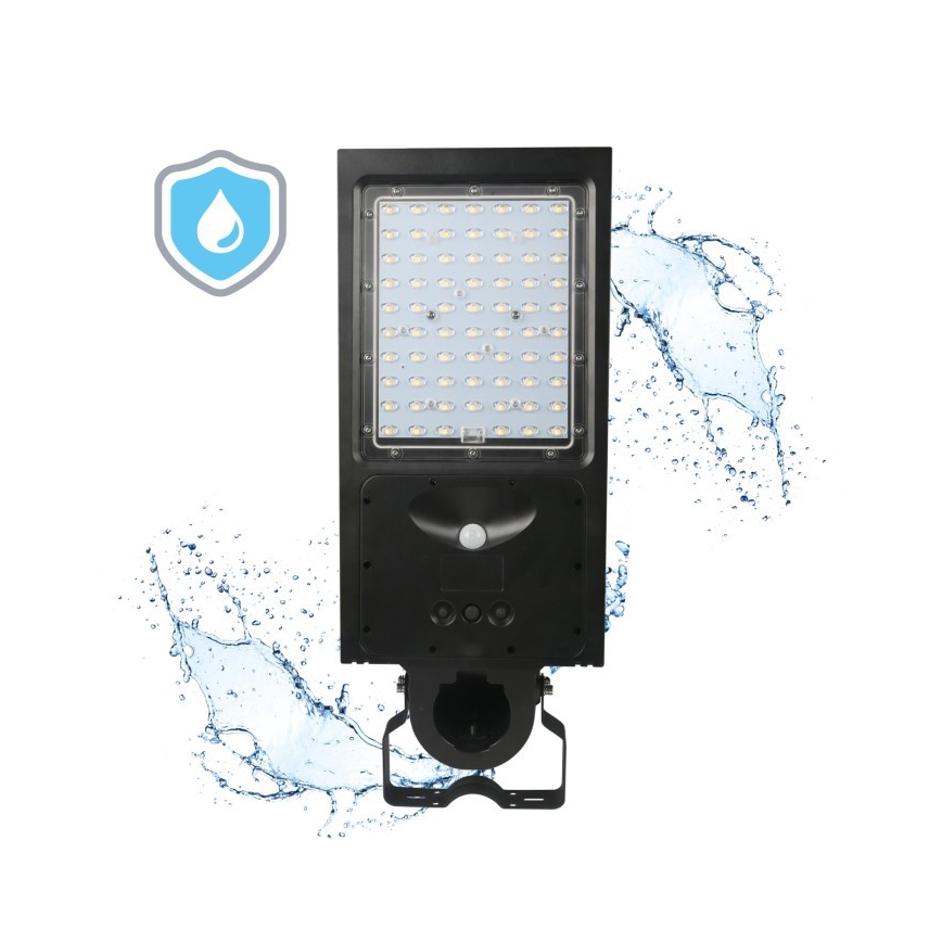 LED hämardatav päikesepaneeliga tänavavalgusti anduriga STREET LED/30W/9,6V 3000/4000K 6000 mAh IP65 + kaugjuhtimispult